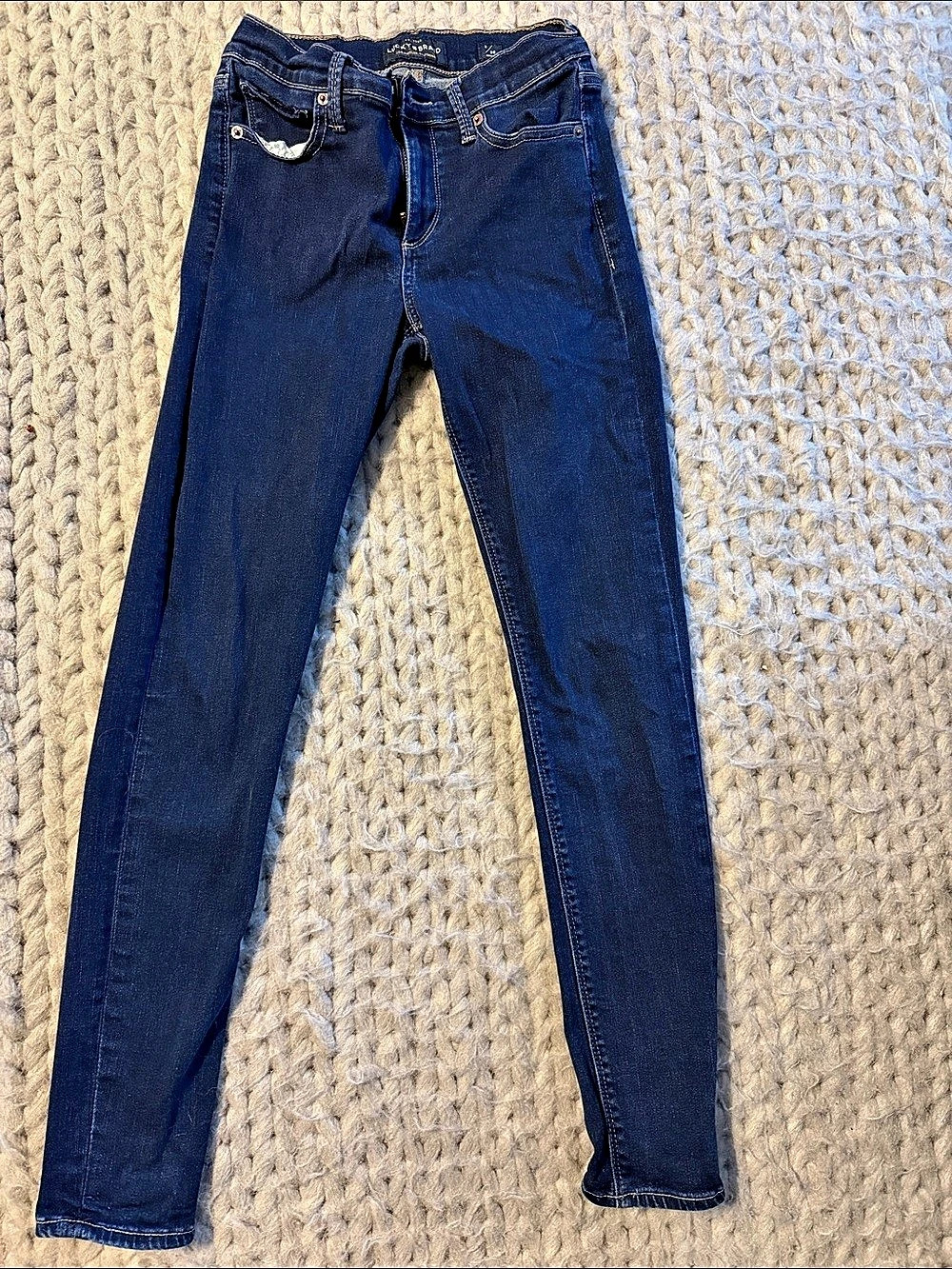 Lucky Brand Los Angeles Ankle Skinny Jeans Blue Waist 26 Size 2
